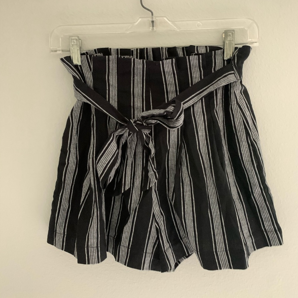 Tie front shorts